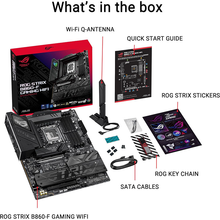 خرید Asus ROG Strix B860-F Gaming WIFI ATX Motherboard - Intel Chipset